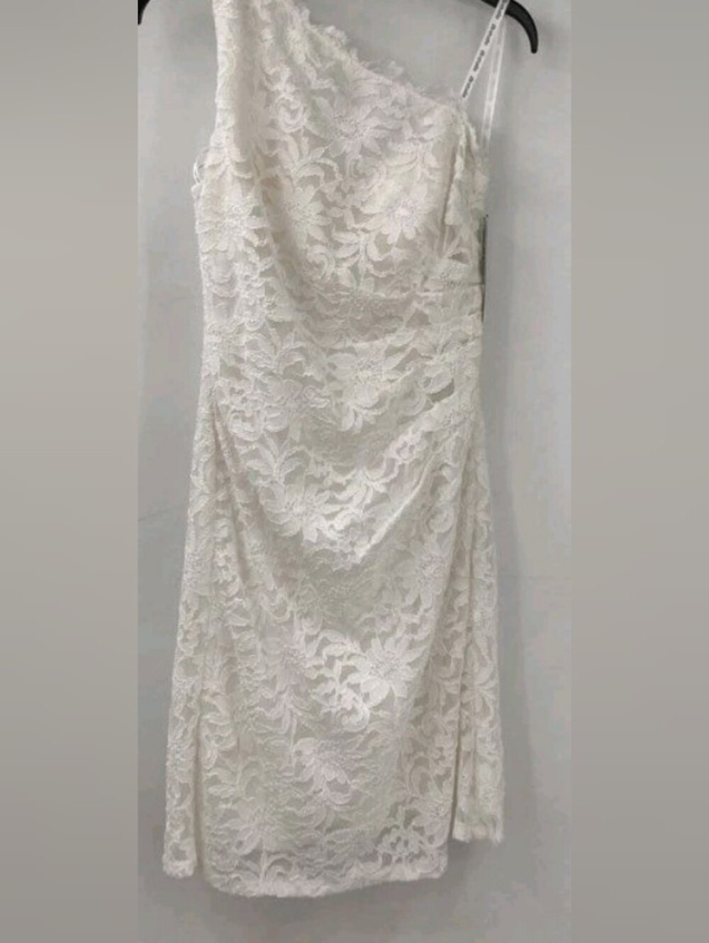 David's Bridal Wedding Ivory Lace Sleeveless Knee Length Sheath Dress Sz 8 NWT